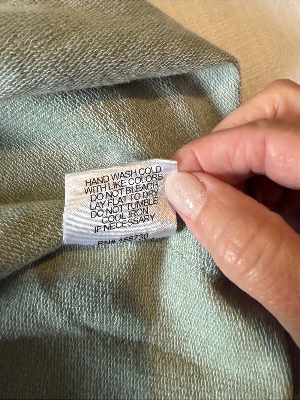 Jane and Delancey Washed Sage Short Sleeve Pullover - Picture 8 of 8